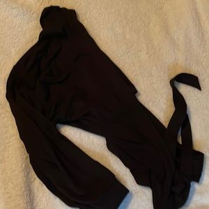 Black wrap sweater